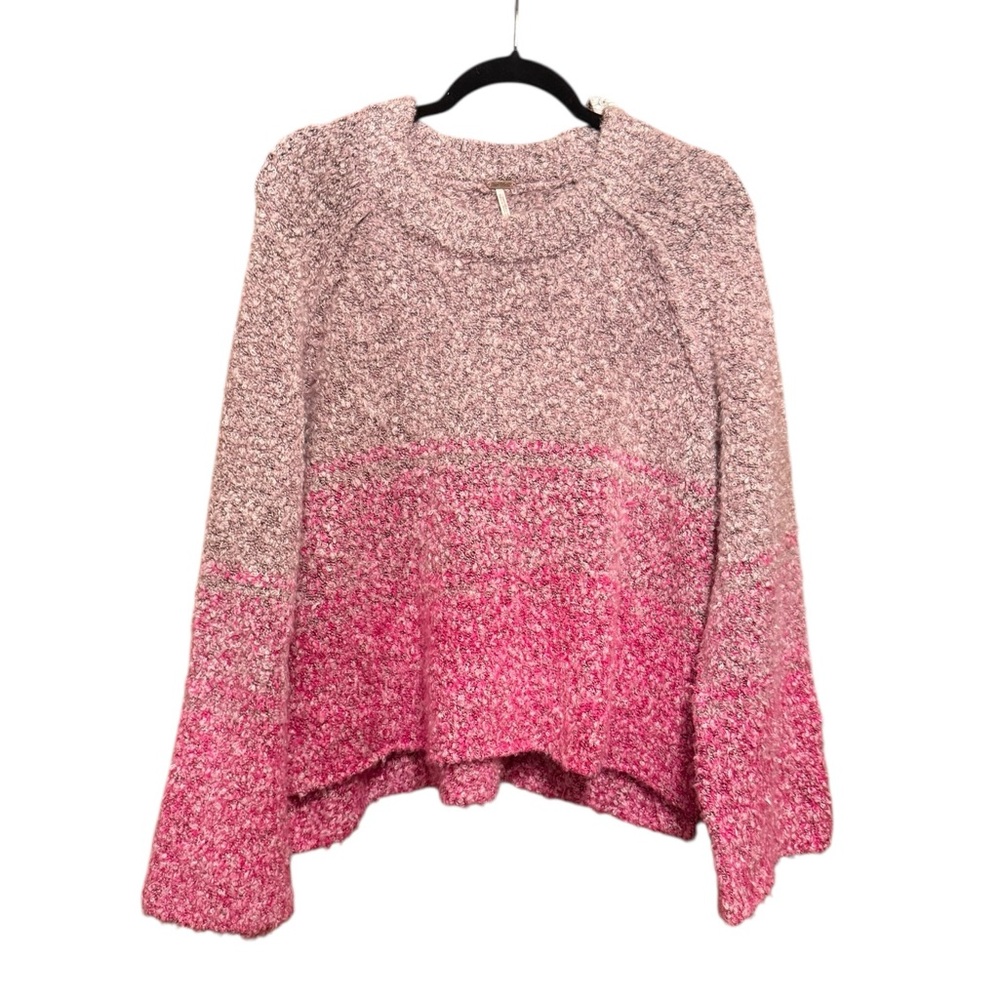 Free People BFF Cocoon Dip Dye Sweater Pink Size SP - Picture 2 of 9